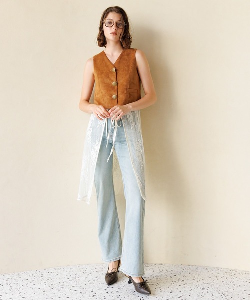 FOREVER 21（フォーエバー トゥエンティーワン）の「【2025SS】フェイクスエードジレ（ベスト・レディース・ブラウン系その他・FREE）」の16枚目の写真