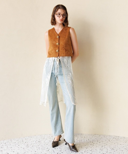 FOREVER 21（フォーエバー トゥエンティーワン）の「【2025SS】フェイクスエードジレ（ベスト・レディース・ブラウン系その他・FREE）」の15枚目の写真