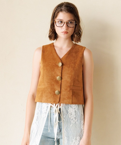 FOREVER 21（フォーエバー トゥエンティーワン）の「【2025SS】フェイクスエードジレ（ベスト・レディース・ブラウン系その他・FREE）」の14枚目の写真