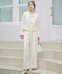 【6/6(FRI)10:00予約開始】金ボタンハイウエストワイドパンツ