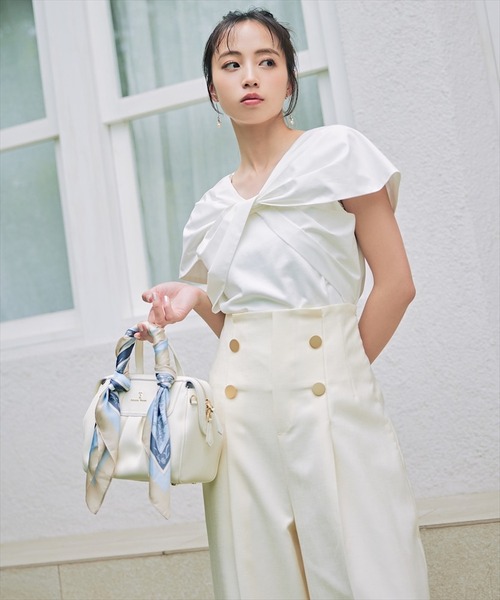 SWINGLE（スウィングル）の「【6/6(FRI)10:00予約開始】金ボタンハイウエストワイドパンツ（その他パンツ・レディース・アイボリー/ネイビー/ライトグレー・SMALL/MEDIUM）」の5枚目の写真