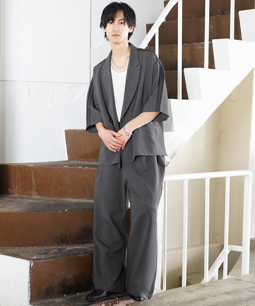 MinoriTY(マイノリティ)の「【MinoriTY】サイドラインワイドスラックス メンズ(スラックス・メンズ・チャコール/ブラウン/ブラック・S/L/M)」の6枚目の写真