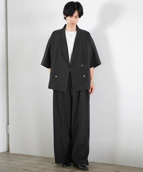 MinoriTY(マイノリティ)の「【MinoriTY】サイドラインワイドスラックス メンズ(スラックス・メンズ・チャコール/ブラウン/ブラック・S/L/M)」の9枚目の写真