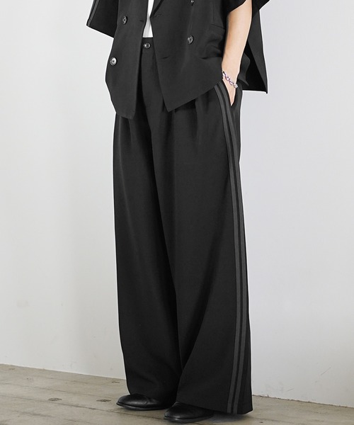 MinoriTY(マイノリティ)の「【MinoriTY】サイドラインワイドスラックス メンズ(スラックス・メンズ・チャコール/ブラウン/ブラック・S/L/M)」の7枚目の写真