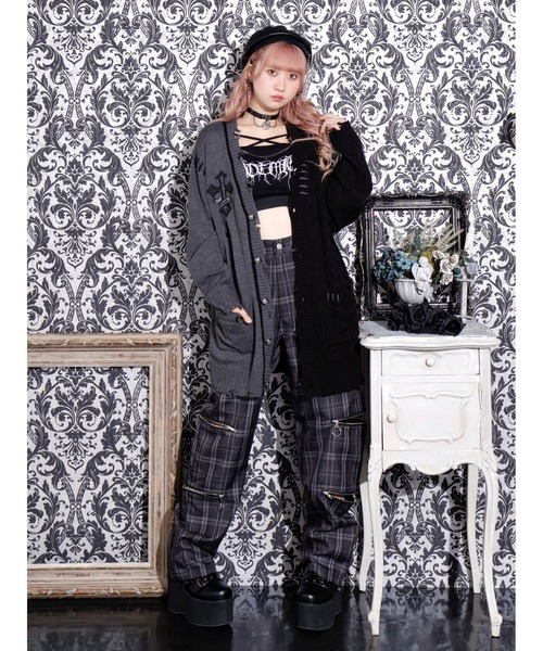 NOEMIE(ノエミー)の「ファスナーいっぱいユニセックスパンツ(その他パンツ・レディース・ブラック/その他1/オフホワイト/パープル・M)」の18枚目の写真