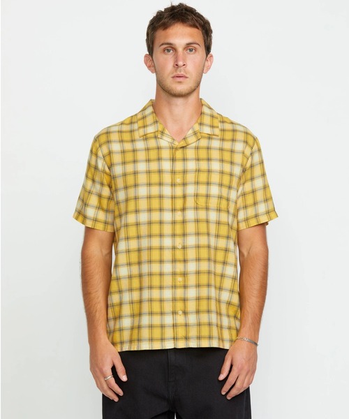 VOLCOM(ボルコム)の「【VOLCOM/ボルコム】Stone Facet Short Sleeve/半袖チェックオープンカラーシャツ(シャツ/ブラウス・メンズ・イエロー系その他・MEDIUM/LARGE)」の1枚目の写真