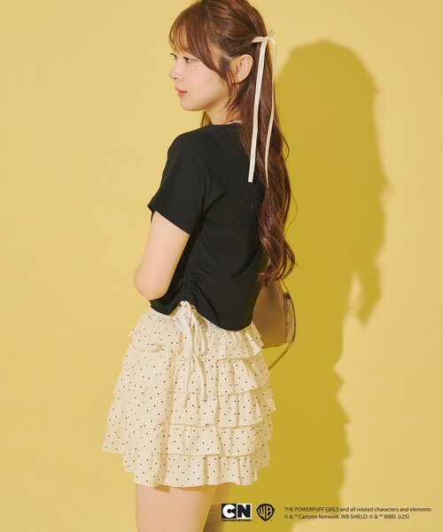 Remind me and forever（リマインドミーアンドフォーエバー）の「【パワーパフガールズ】ドロストTシャツ（Tシャツ/カットソー・レディース・オフホワイト/ブラック/サックスブルー/ピンク/ミント・FREE）」の17枚目の写真