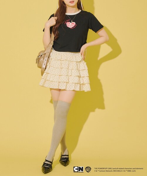 Remind me and forever（リマインドミーアンドフォーエバー）の「【パワーパフガールズ】ドロストTシャツ（Tシャツ/カットソー・レディース・オフホワイト/ブラック/サックスブルー/ピンク/ミント・FREE）」の20枚目の写真