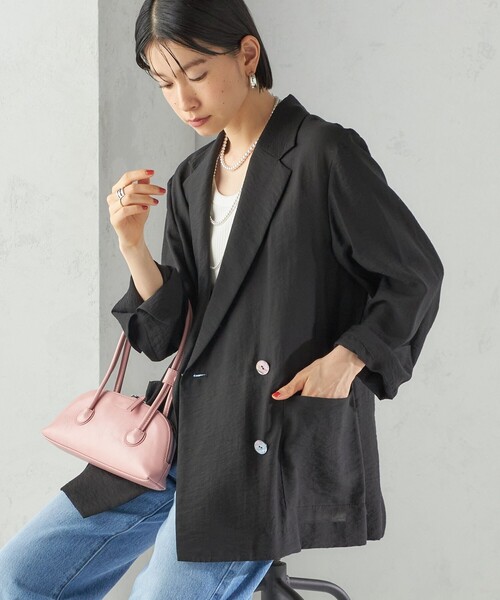 手洗い可能〉シアー シルク混 ジャケット（テーラードジャケット