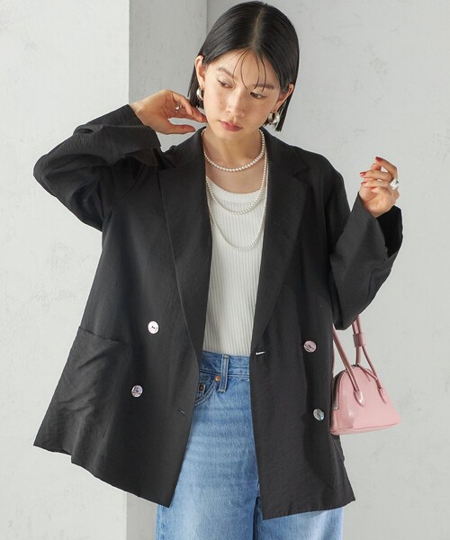 手洗い可能〉シアー シルク混 ジャケット（テーラードジャケット