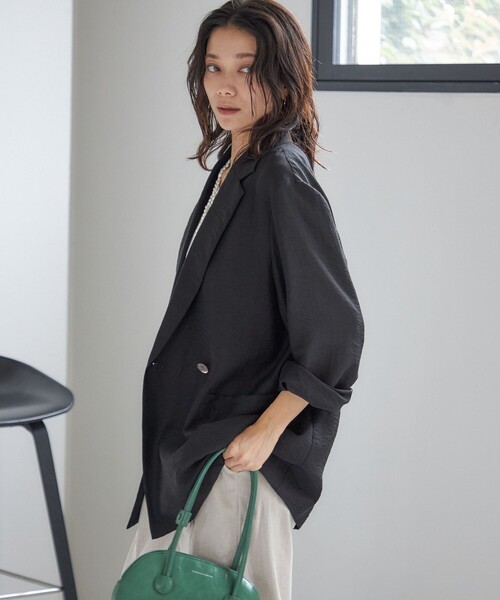 手洗い可能〉シアー シルク混 ジャケット（テーラードジャケット