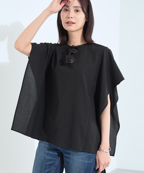 INDIVI（インディヴィ）の「【体型カバー】スクエアブラウス（シャツ/ブラウス・レディース・ブルー/ブラック/ホワイト/ライトグレー・34/15 /13/38/19/05）」の3枚目の写真