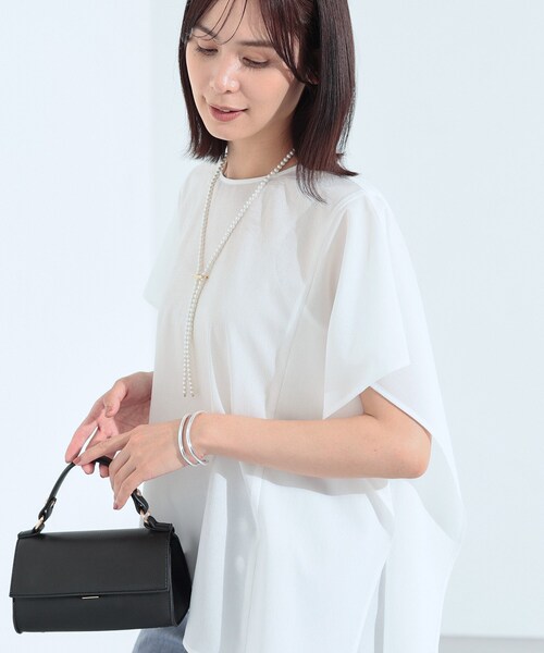 INDIVI(インディヴィ)の「【体型カバー】スクエアブラウス(シャツ/ブラウス・レディース・ブルー/ブラック/ホワイト/ライトグレー・34/15 /13/38/19/05)」の13枚目の写真