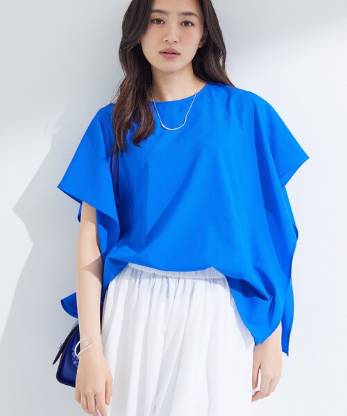 INDIVI（インディヴィ）の「【体型カバー】スクエアブラウス（シャツ/ブラウス・レディース・ブルー/ブラック/ホワイト/ライトグレー・34/15 /13/38/19/05）」の7枚目の写真