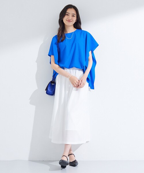 INDIVI（インディヴィ）の「【体型カバー】スクエアブラウス（シャツ/ブラウス・レディース・ブルー/ブラック/ホワイト/ライトグレー・34/15 /13/38/19/05）」の8枚目の写真