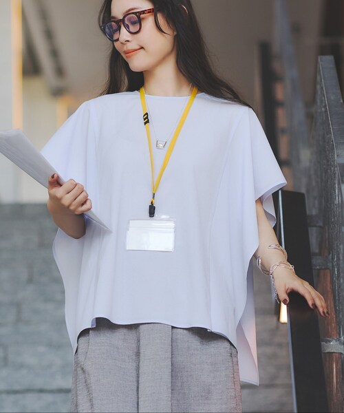 INDIVI（インディヴィ）の「【体型カバー】スクエアブラウス（シャツ/ブラウス・レディース・ブルー/ブラック/ホワイト/ライトグレー・34/15 /13/38/19/05）」の18枚目の写真