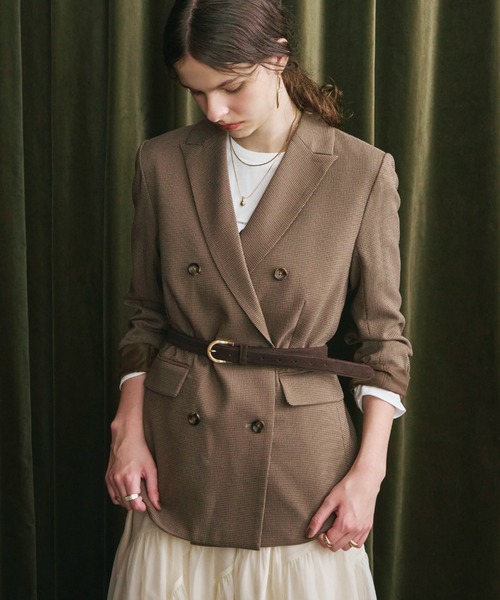 Doux archives（ドゥアルシーヴ）の「レザーベルト（ベルト・レディース・ベージュ/ブラウン・FREE）」の11枚目の写真