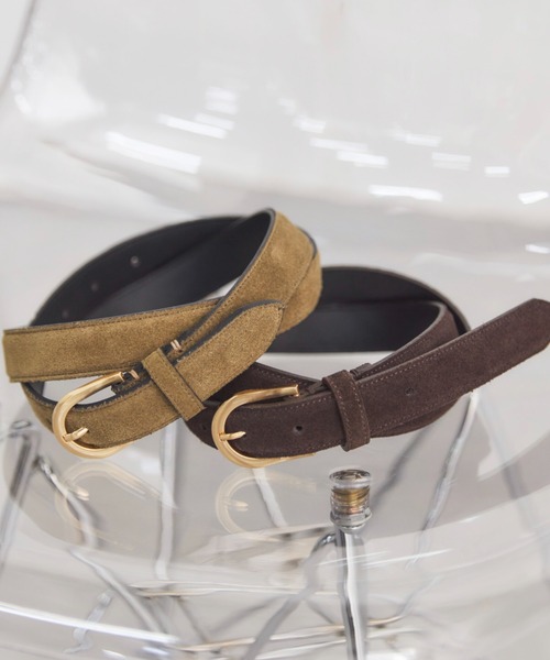 Doux archives（ドゥアルシーヴ）の「レザーベルト（ベルト・レディース・ベージュ/ブラウン・FREE）」の4枚目の写真