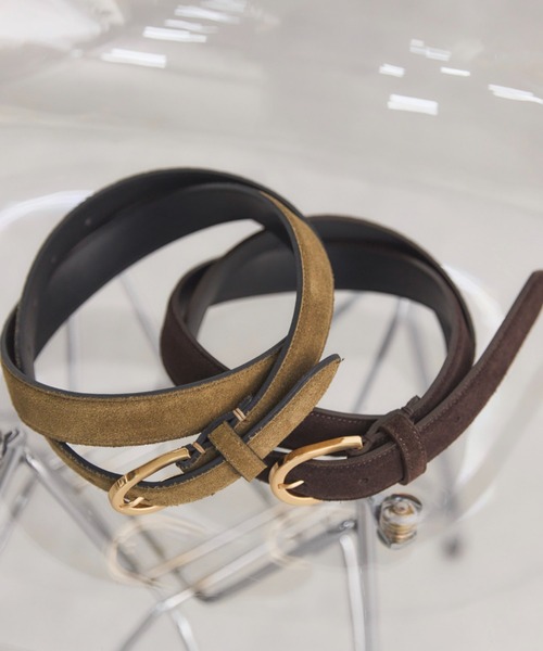Doux archives（ドゥアルシーヴ）の「レザーベルト（ベルト・レディース・ベージュ/ブラウン・FREE）」の5枚目の写真