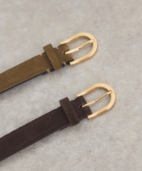 Doux archives（ドゥアルシーヴ）の「レザーベルト（ベルト・レディース・ベージュ/ブラウン・FREE）」の6枚目の写真