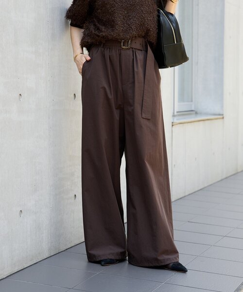 RIVE DROITE(リヴドロワ)の「【こなれ感抜群】ベルテッドワイドパンツ(その他パンツ・レディース・ブラウン/カーキ・38/36)」の7枚目の写真
