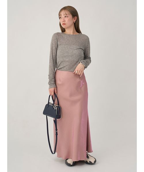 emmi（エミ）の「セミシアーフライストップス（Tシャツ/カットソー・レディース・ホワイト/イエロー/ネイビー/グレー・F）」の20枚目の写真