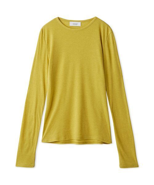 emmi（エミ）の「セミシアーフライストップス（Tシャツ/カットソー・レディース・ホワイト/イエロー/ネイビー/グレー・F）」の9枚目の写真