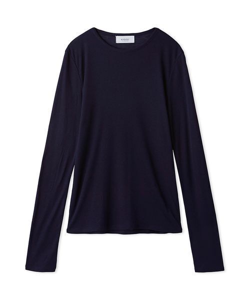 emmi（エミ）の「セミシアーフライストップス（Tシャツ/カットソー・レディース・ホワイト/イエロー/ネイビー/グレー・F）」の10枚目の写真