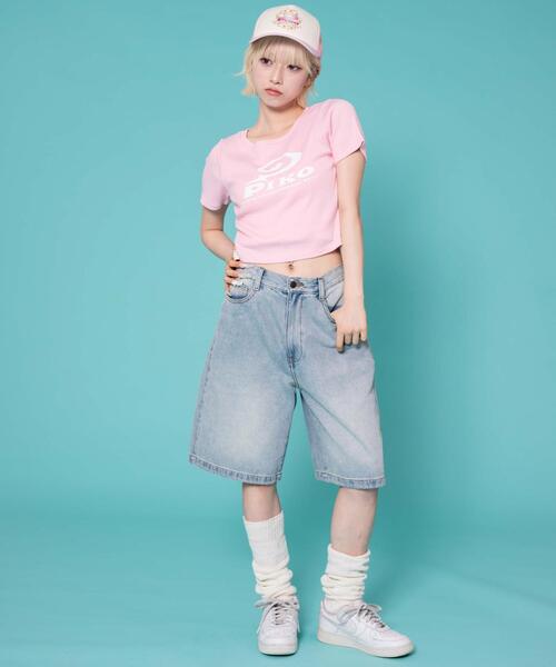 Piko(ピコ)の「∴WEGO/PIKO別注ラメリブT(Tシャツ/カットソー・レディース・ホワイト/ピンク/ブラウン・FREE)」の16枚目の写真