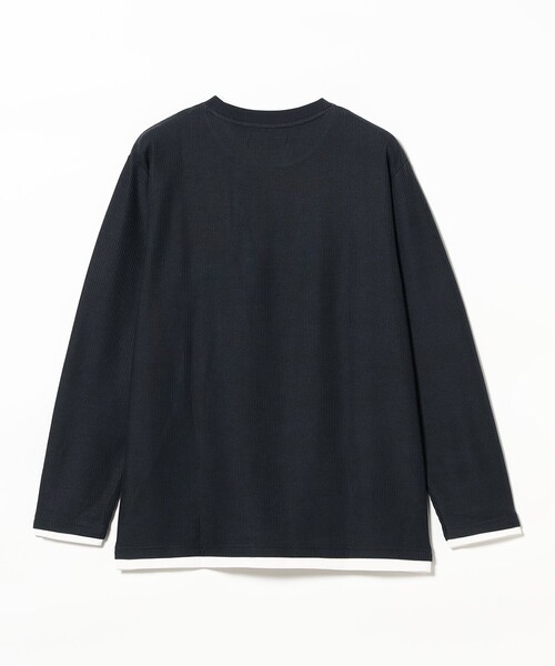 B:MING by BEAMS（ビーミングバイビームス）の「フェイクレイヤード ワッフル クルーネック Tシャツ（Tシャツ/カットソー・メンズ・チャコールグレー/ネイビー・X-LARGE/LARGE/MEDIUM/SMALL）」の11枚目の写真
