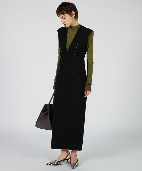 PRANK PROJECT ハンドステッチディープVドレス PRANK PROJECT（プランクプロジェクト）の「ハンドステッチディープV