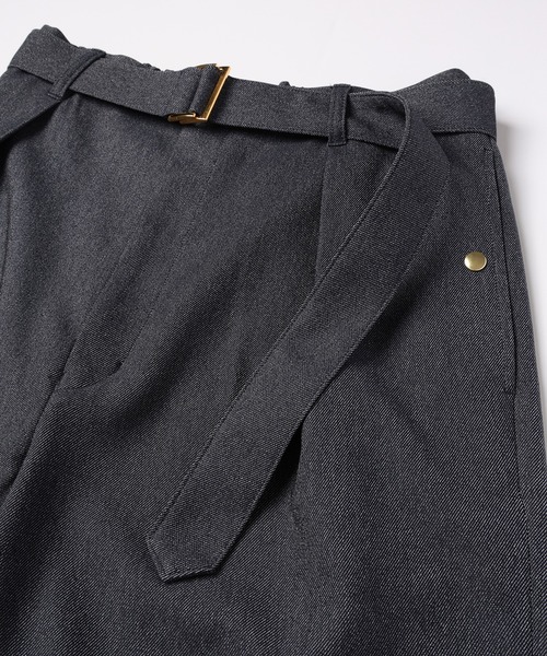 CULLNI（クルニ）の「Faux Denim 1Tuck Semi Wide Pants with Long Belt（その他パンツ・メンズ・ブラック/ネイビー/ブルー・2/1/0）」の14枚目の写真