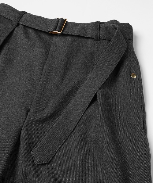 CULLNI（クルニ）の「Faux Denim 1Tuck Semi Wide Pants with Long Belt（その他パンツ・メンズ・ブラック/ネイビー/ブルー・2/1/0）」の20枚目の写真