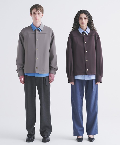 CULLNI（クルニ）の「Faux Denim 1Tuck Semi Wide Pants with Long Belt（その他パンツ・メンズ・ブラック/ネイビー/ブルー・2/1/0）」の6枚目の写真