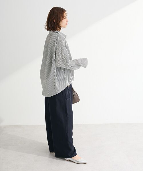 Green　Parks（グリーンパークス）の「共ベルト付きツイルカラーパンツ（その他パンツ・レディース・ダークグリーン/ベージュ/ボルドー/ブラウン/ダークネイビー・FREE）」の8枚目の写真