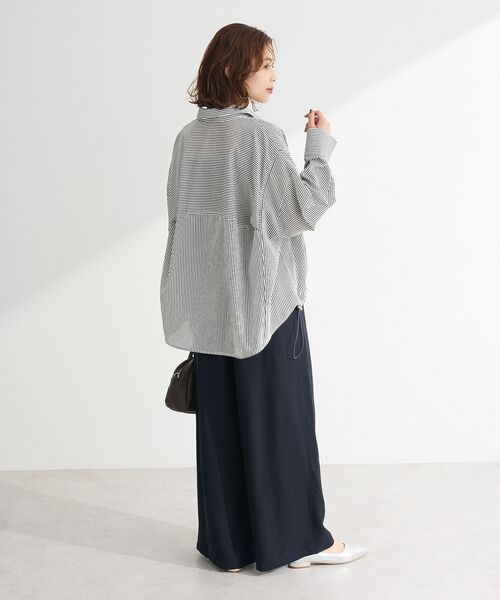 Green　Parks（グリーンパークス）の「共ベルト付きツイルカラーパンツ（その他パンツ・レディース・ダークグリーン/ベージュ/ボルドー/ブラウン/ダークネイビー・FREE）」の9枚目の写真