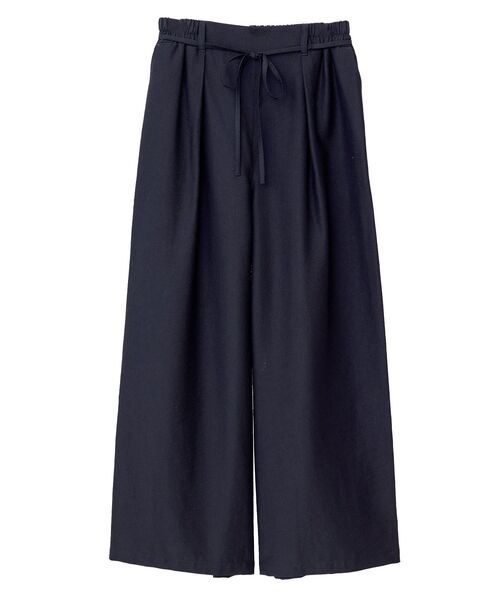 Green　Parks（グリーンパークス）の「共ベルト付きツイルカラーパンツ（その他パンツ・レディース・ダークグリーン/ベージュ/ボルドー/ブラウン/ダークネイビー・FREE）」の22枚目の写真