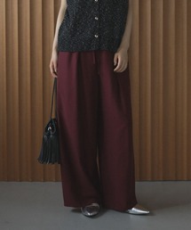 共ベルト付きツイルカラーパンツ