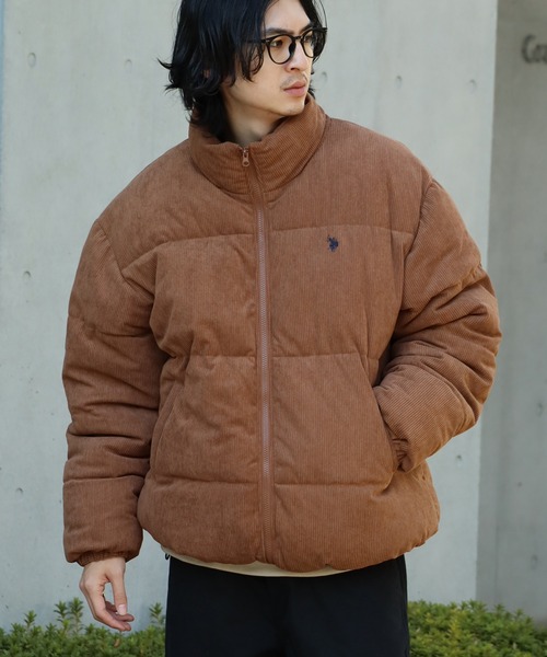 U.S. POLO ASSN.(ユーエスポロアッスン)の「【U.S. POLO ASSN./ユーエスポロアッスン】 コーデュロイ スタンドカラー 中綿 ジャケット(ブルゾン・メンズ・ブラック/カーキ/オフホワイト/ブラウン・S/M/L/XL)」の3枚目の写真