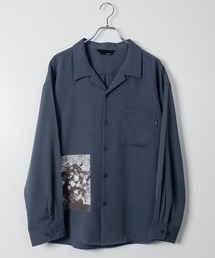 Limited Line Naive Magic（リミテッドラインナイーブマジック）の「【a】〔NAIVE MAGIC〕ナチュラルストレッチ フラワーフォト ルーズサイズ オープンカラーシャツ（シャツ/ブラウス）」