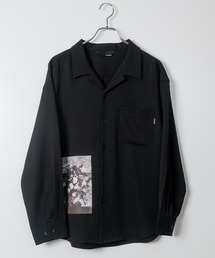 Limited Line Naive Magic（リミテッドラインナイーブマジック）の「【a】〔NAIVE MAGIC〕ナチュラルストレッチ フラワーフォト ルーズサイズ オープンカラーシャツ（シャツ/ブラウス）」