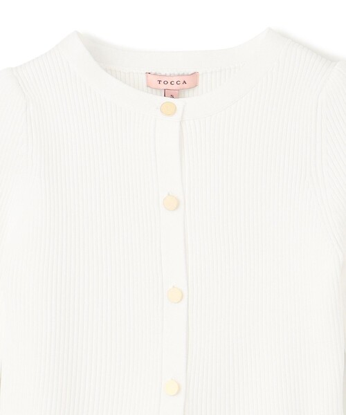 TOCCA(トッカ)の「NIGHT GROOVE ニットカーディガン(カーディガン/ボレロ・レディース・ブラック系/アイボリー系・MEDIUM/SMALL)」の9枚目の写真