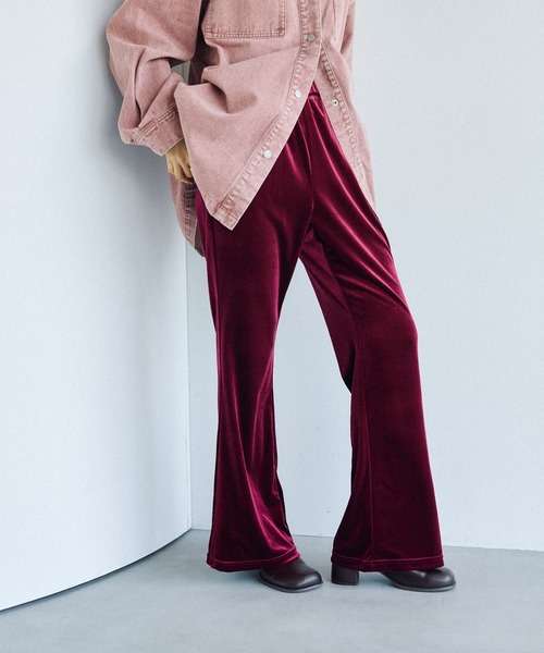 LEPSIM（レプシィム）の「イージーベロアパンツ　573184（その他パンツ・レディース・ブラック/アイボリー/ボルドー/ブラウン/ブルーグリーン・TALL/FREE）」の11枚目の写真