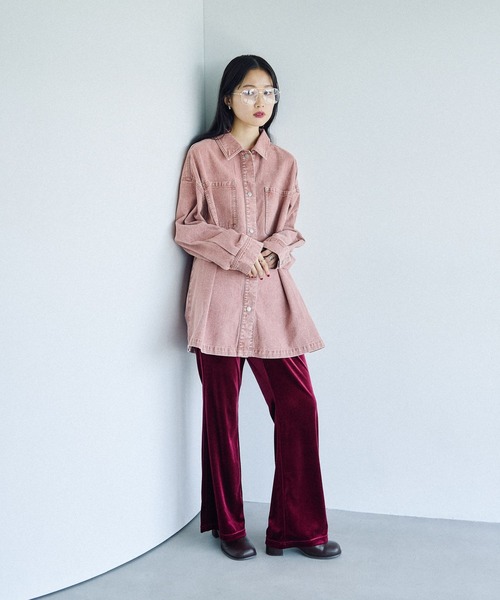 LEPSIM（レプシィム）の「イージーベロアパンツ　573184（その他パンツ・レディース・ブラック/アイボリー/ボルドー/ブラウン/ブルーグリーン・TALL/FREE）」の12枚目の写真