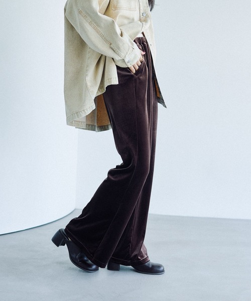 LEPSIM（レプシィム）の「イージーベロアパンツ　573184（その他パンツ・レディース・ブラック/アイボリー/ボルドー/ブラウン/ブルーグリーン・TALL/FREE）」の15枚目の写真