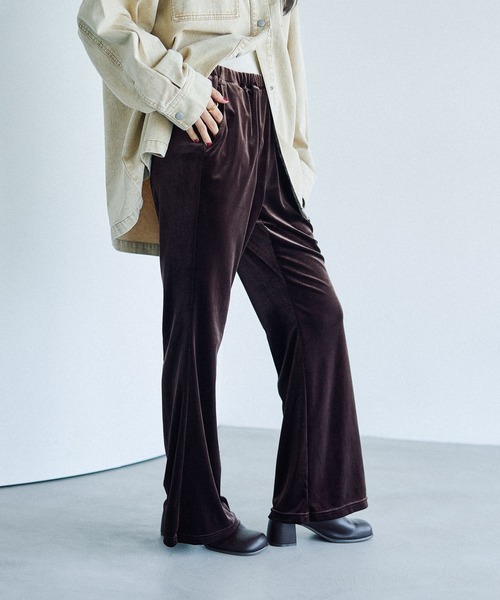 LEPSIM（レプシィム）の「イージーベロアパンツ　573184（その他パンツ・レディース・ブラック/アイボリー/ボルドー/ブラウン/ブルーグリーン・TALL/FREE）」の16枚目の写真