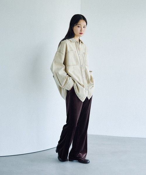 LEPSIM（レプシィム）の「イージーベロアパンツ　573184（その他パンツ・レディース・ブラック/アイボリー/ボルドー/ブラウン/ブルーグリーン・TALL/FREE）」の19枚目の写真