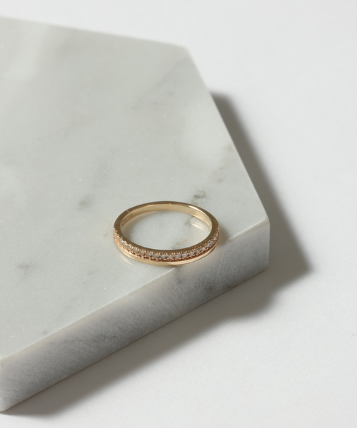 ダブルラインダイヤピンキーリング K10（リング）｜Lilas（リラ）の