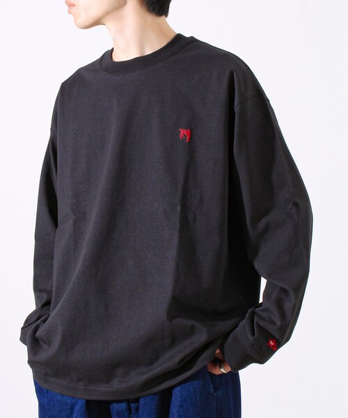 GLOSTER(グロスター)の「【夏の大ヒットが秋仕様で登場】【BOY刺繍】裏グラデーション 天竺ロンT(Tシャツ/カットソー・メンズ・ホワイト/ブラック/パープル・S/M/L)」の21枚目の写真