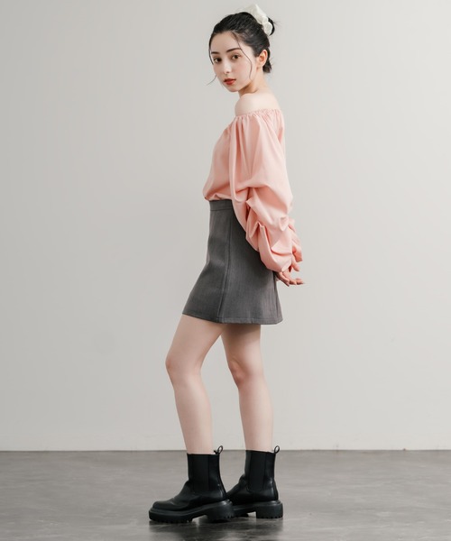 Rocky Monroe(ロッキーモンロー)の「インパン付き台形ミニスカート(スカート・レディース・ブラック/チャコール・M/L)」の9枚目の写真